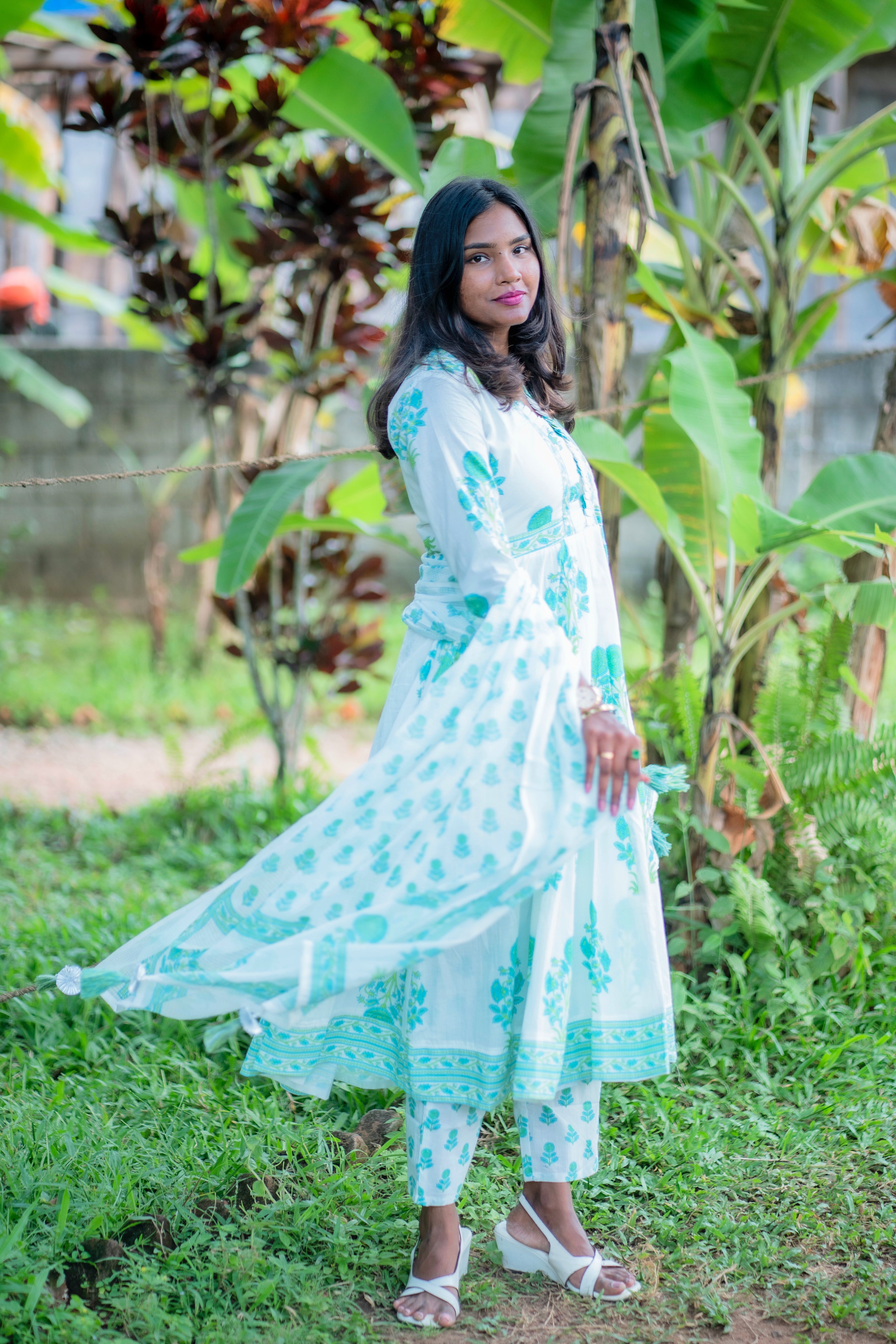 Sudha Cotton Anarkali Set