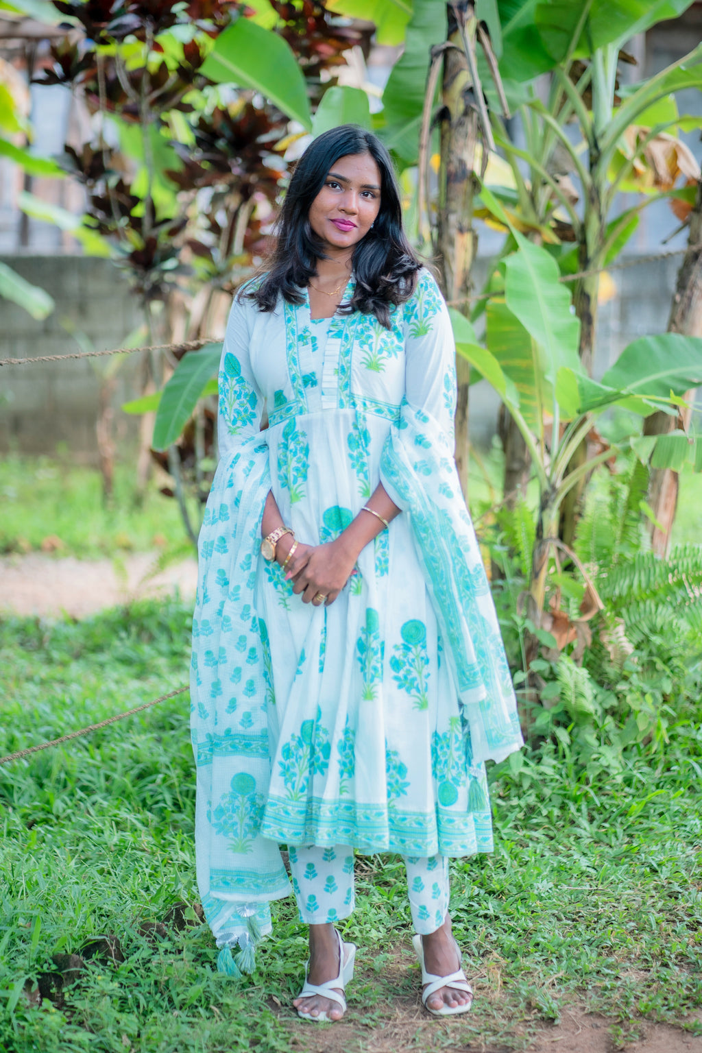 Sudha Cotton Anarkali Set