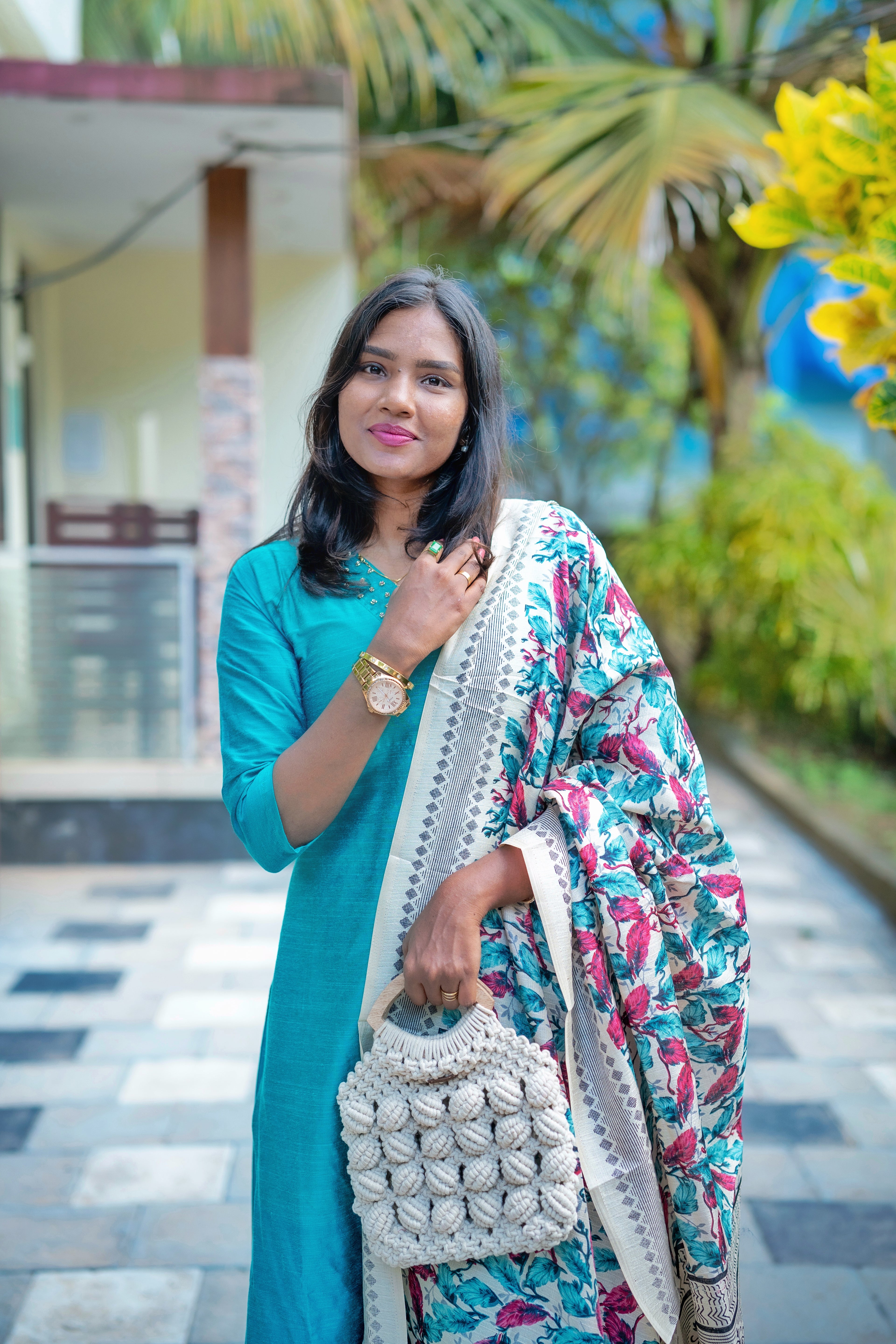 Reeha Raw Silk Salwar Set – Teal Blue Elegance