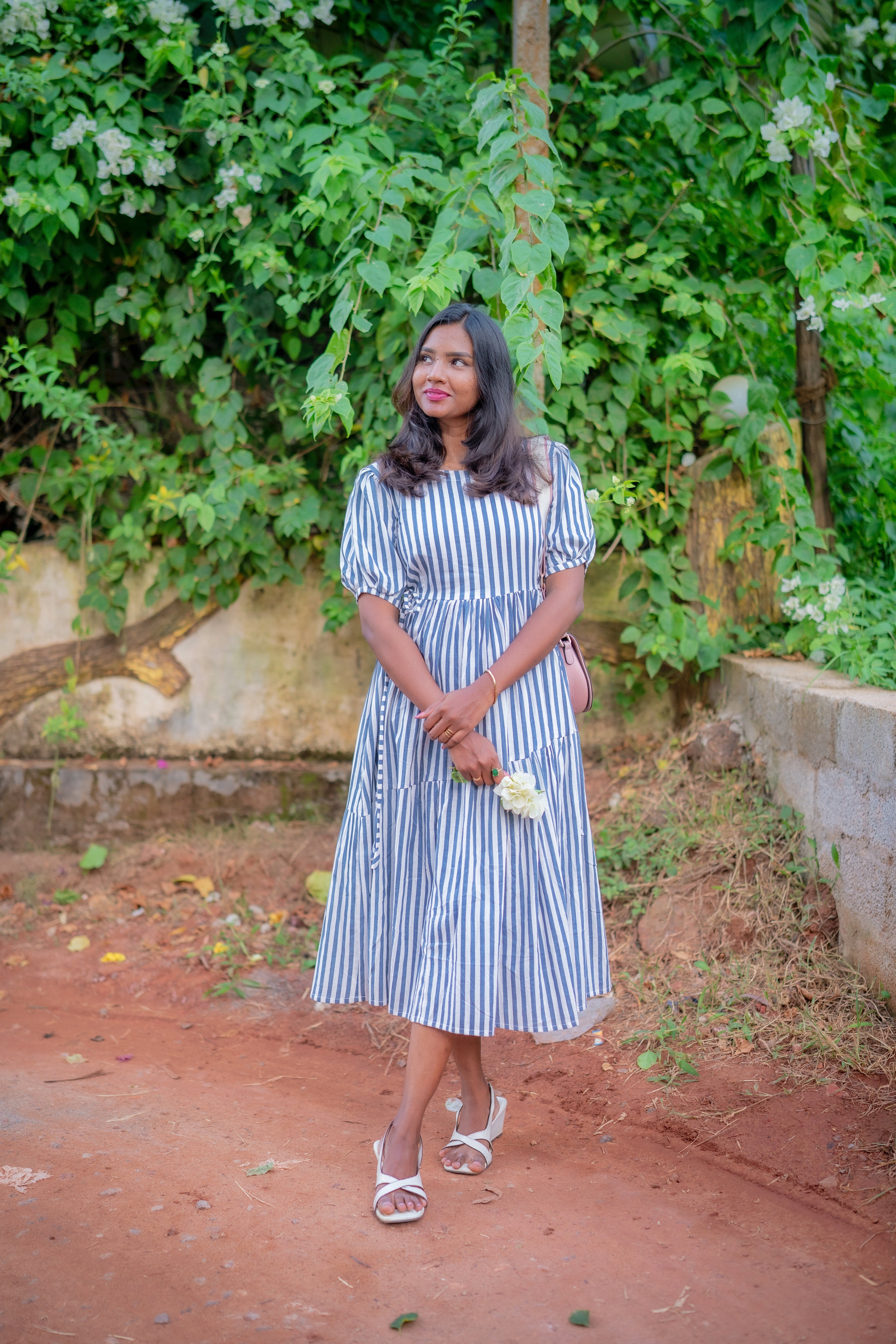 Dhriti cotton hip tie dress