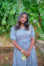 Dhriti cotton hip tie dress