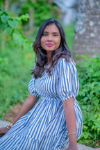 Dhriti cotton hip tie dress