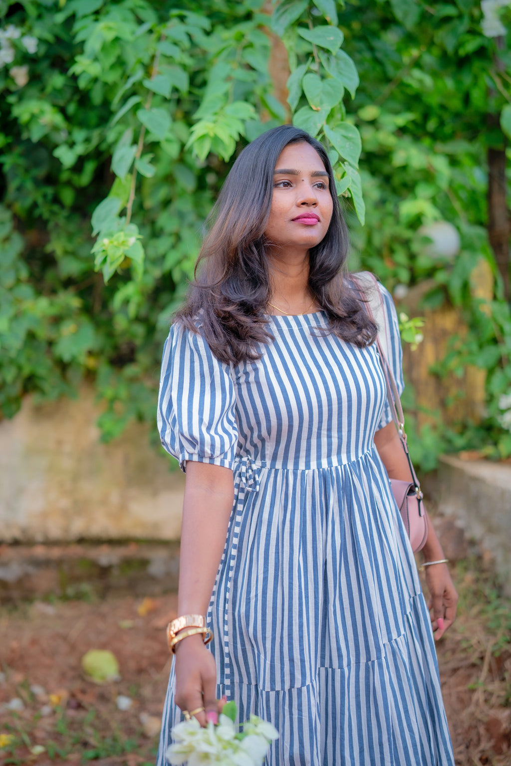 Dhriti cotton hip tie dress