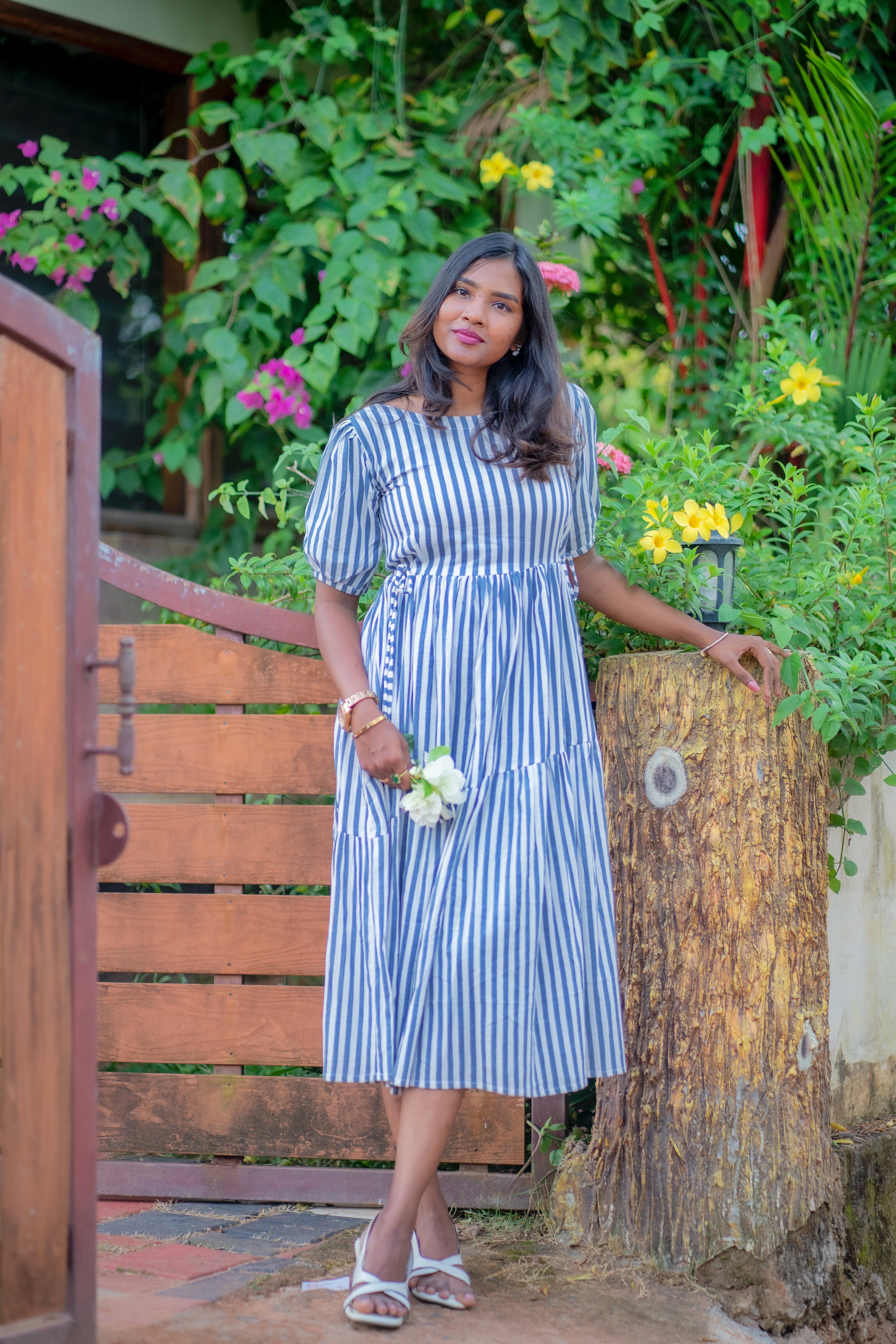 Dhriti cotton hip tie dress