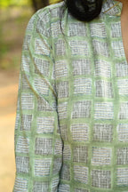 Two Tone Gold Print Capsule Rayon Kurti