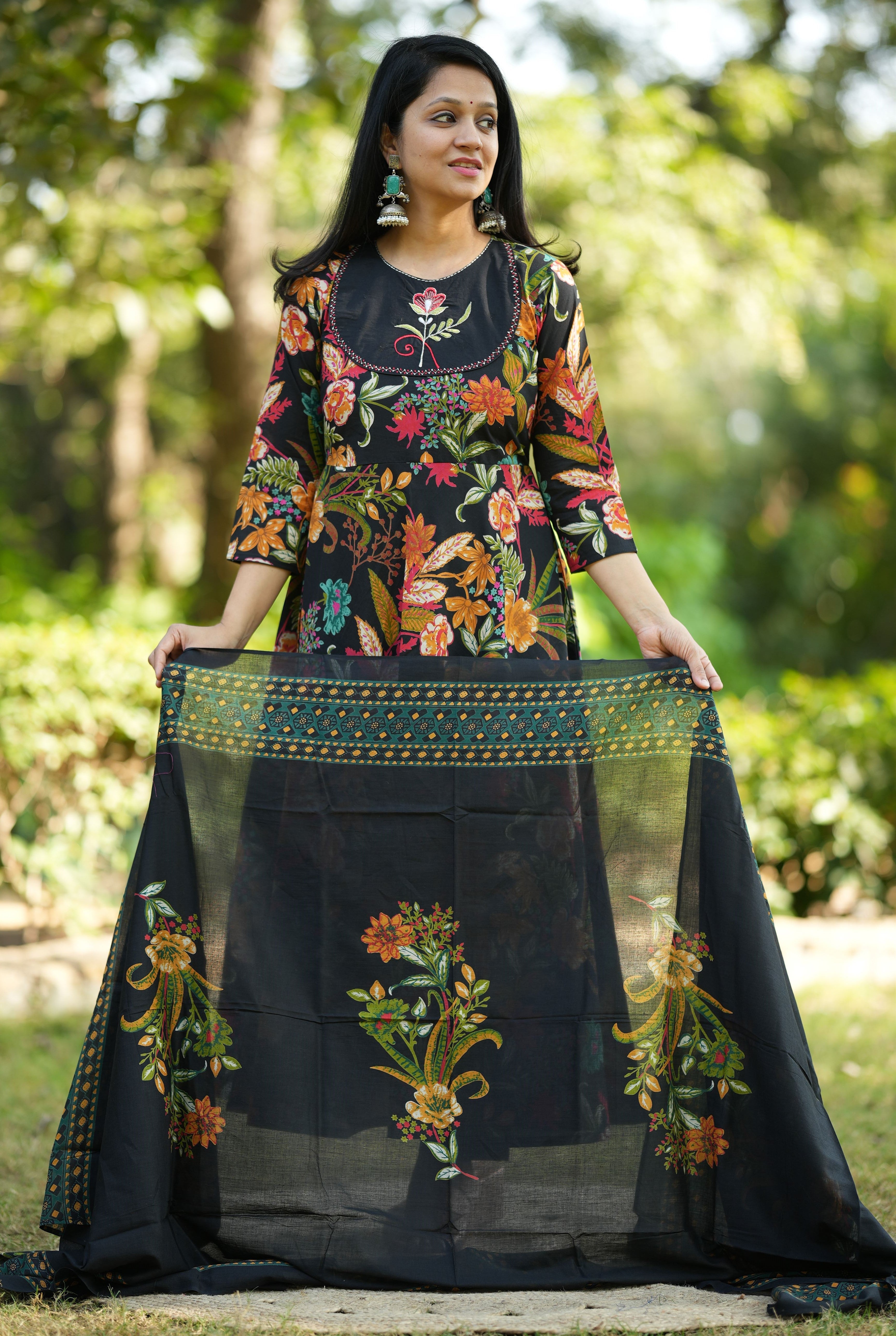 Shaayra Cotton Anarkali Suit Set