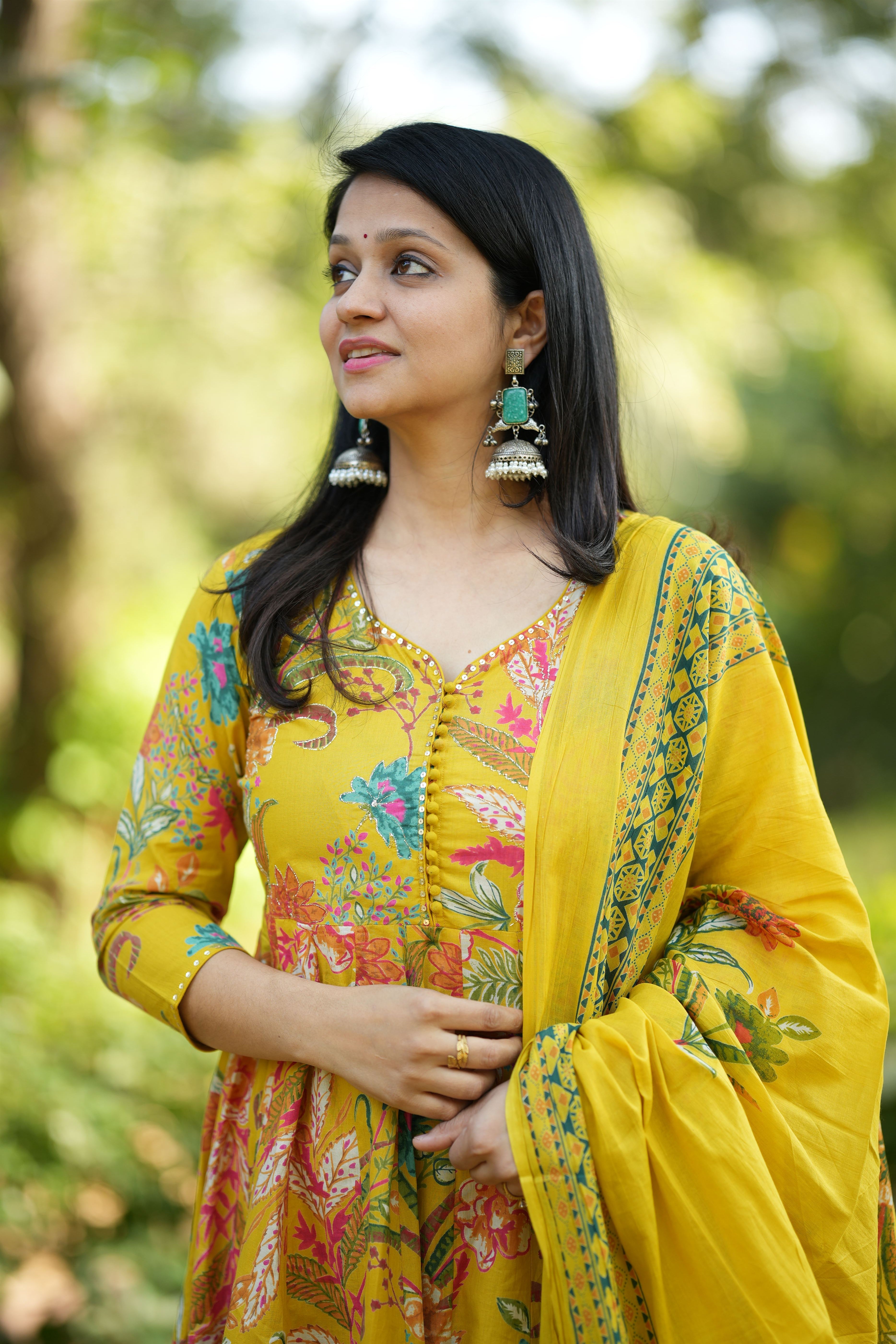 Vaidehi Cotton Anarkali Suit Set