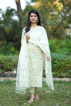 Kimaya Green Cotton Suit Set