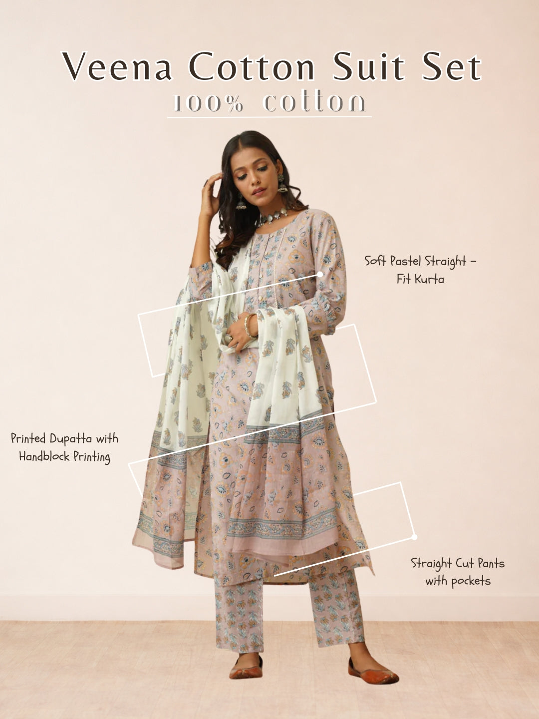 Veena Cotton Suit Set