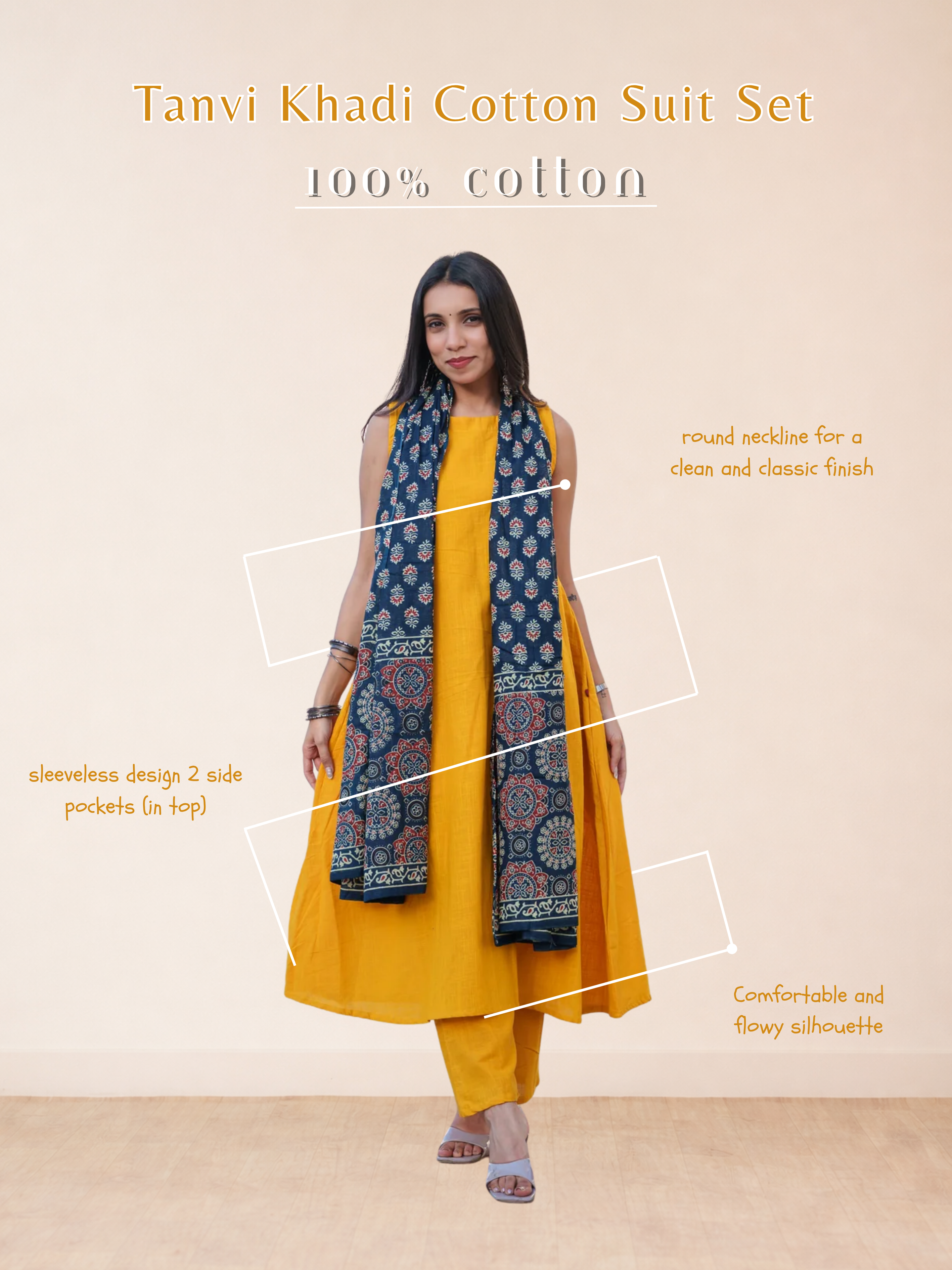 Tanvi Khadi Cotton Suit Set