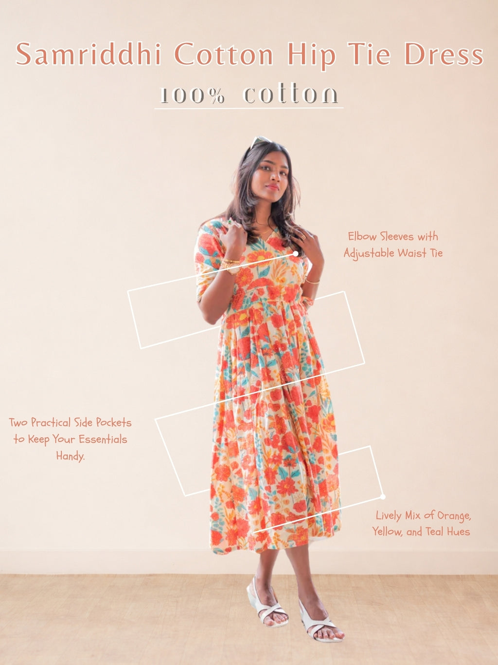 Samriddhi Cotton Hip Tie Dress