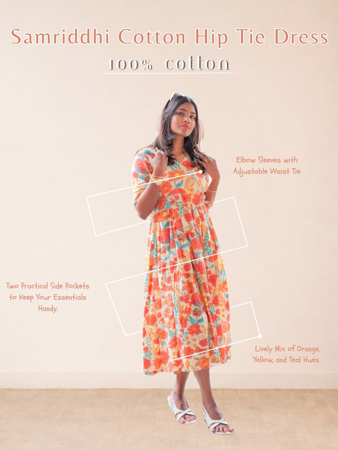 Samriddhi Cotton Hip Tie Dress