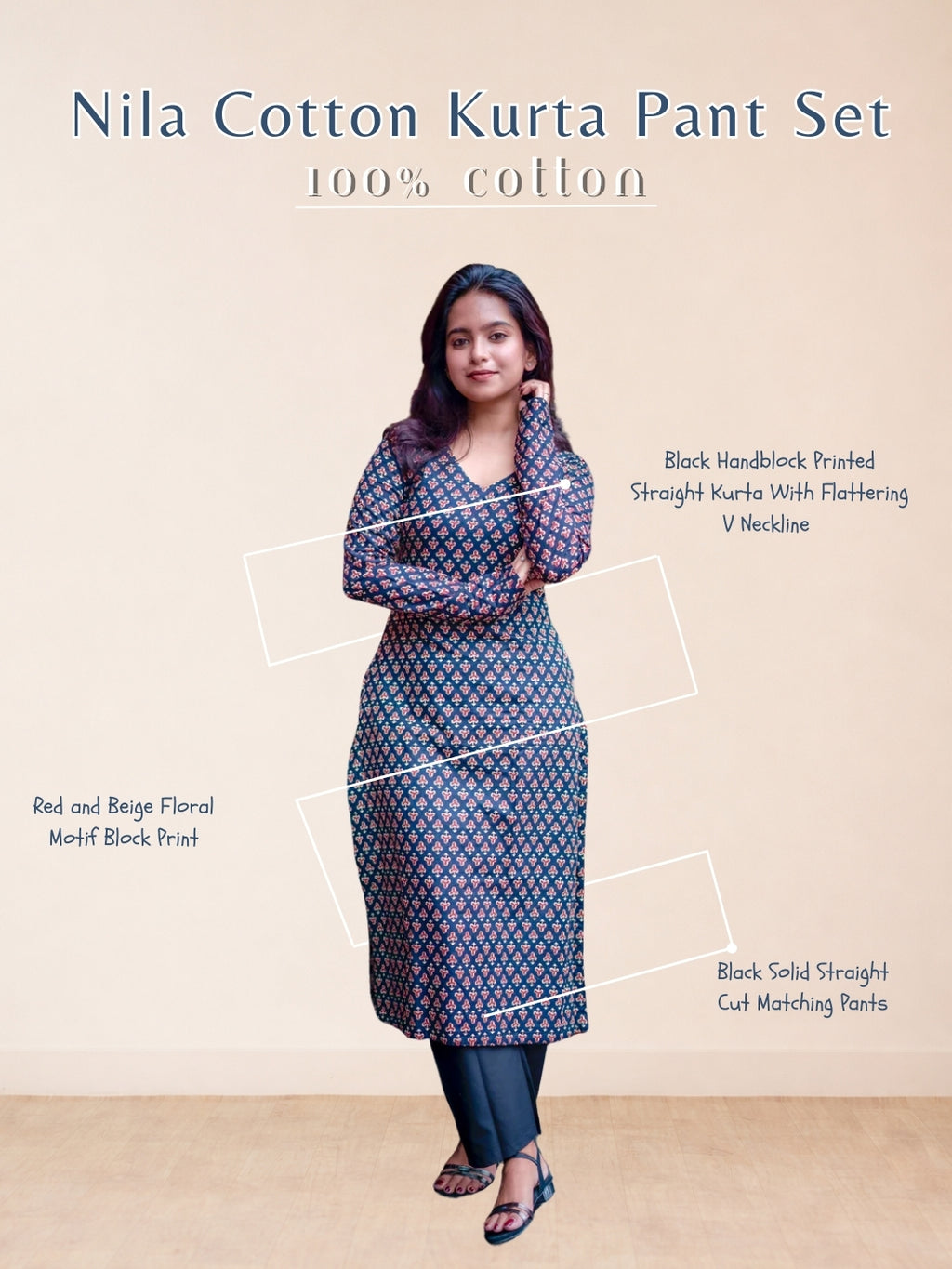 Nila Cotton Kurta Pant Set