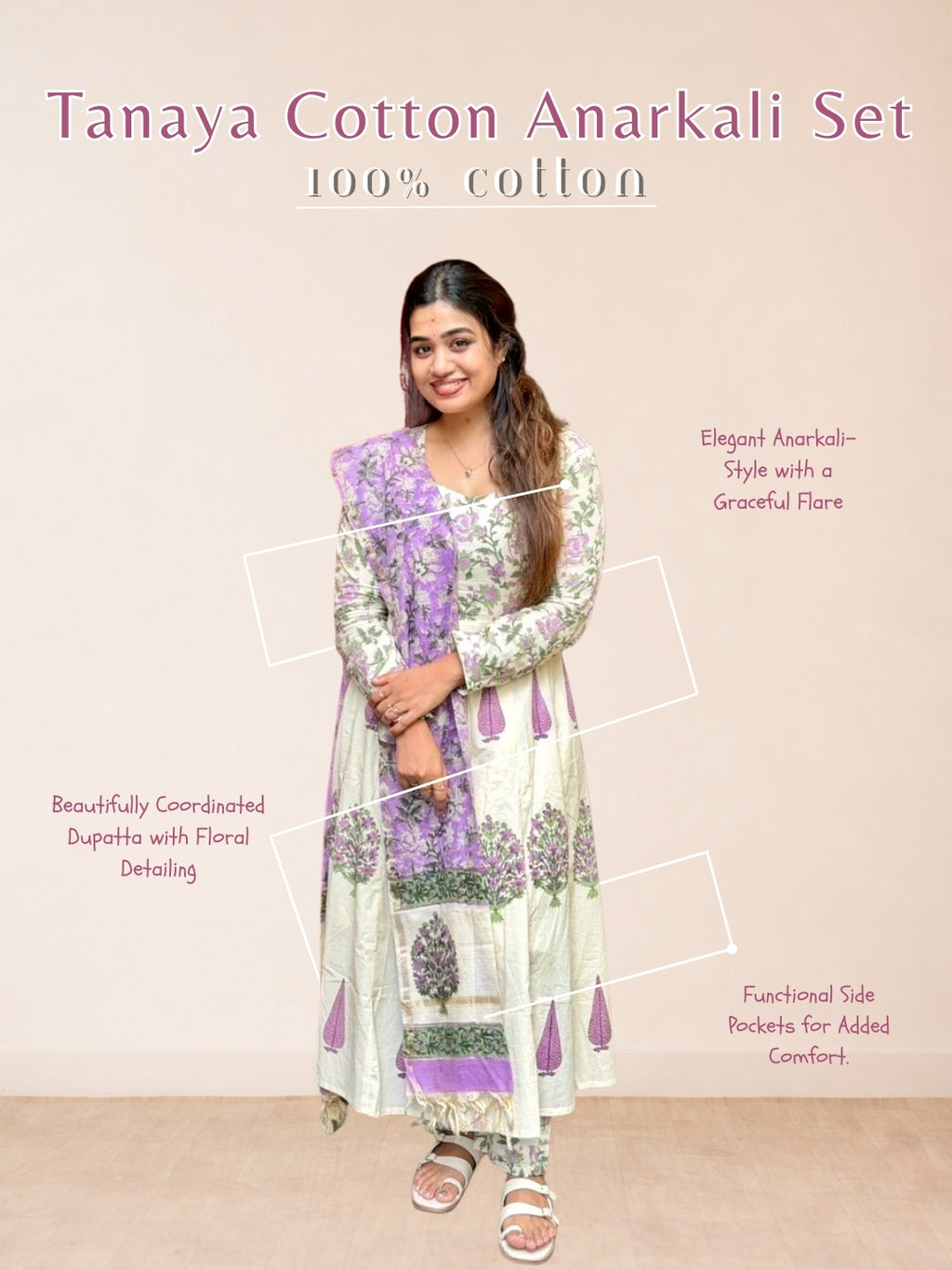 Tanaya Cotton Anarkali Set