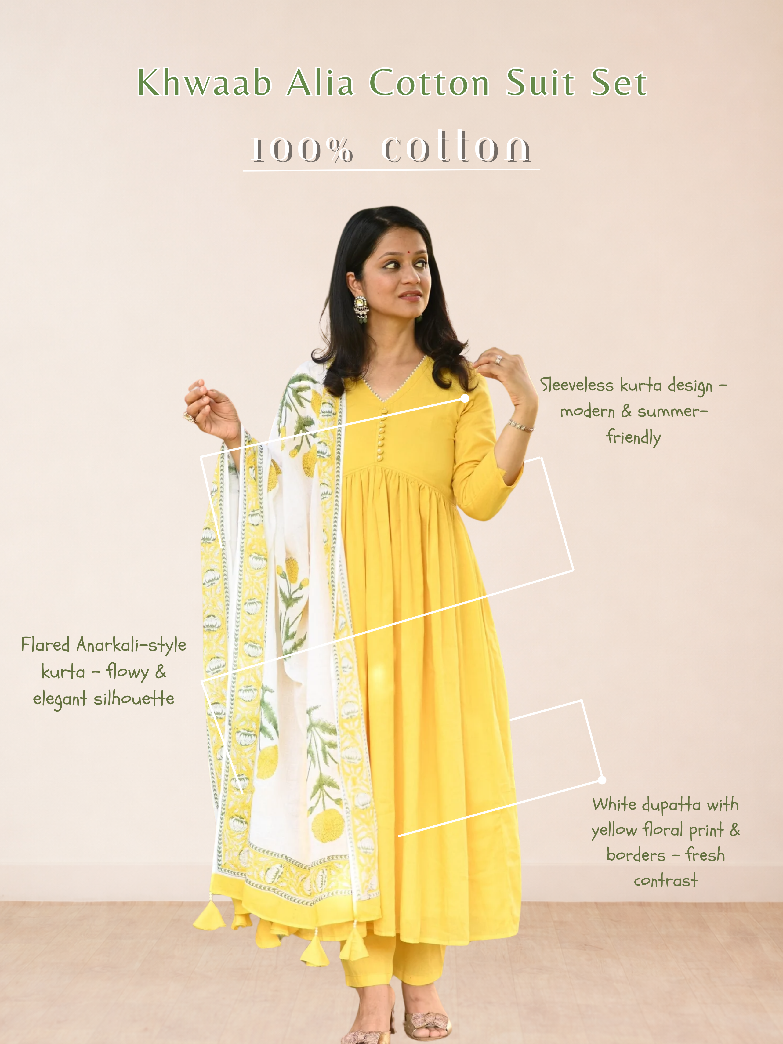 Khwaab Alia Cotton Suit Set