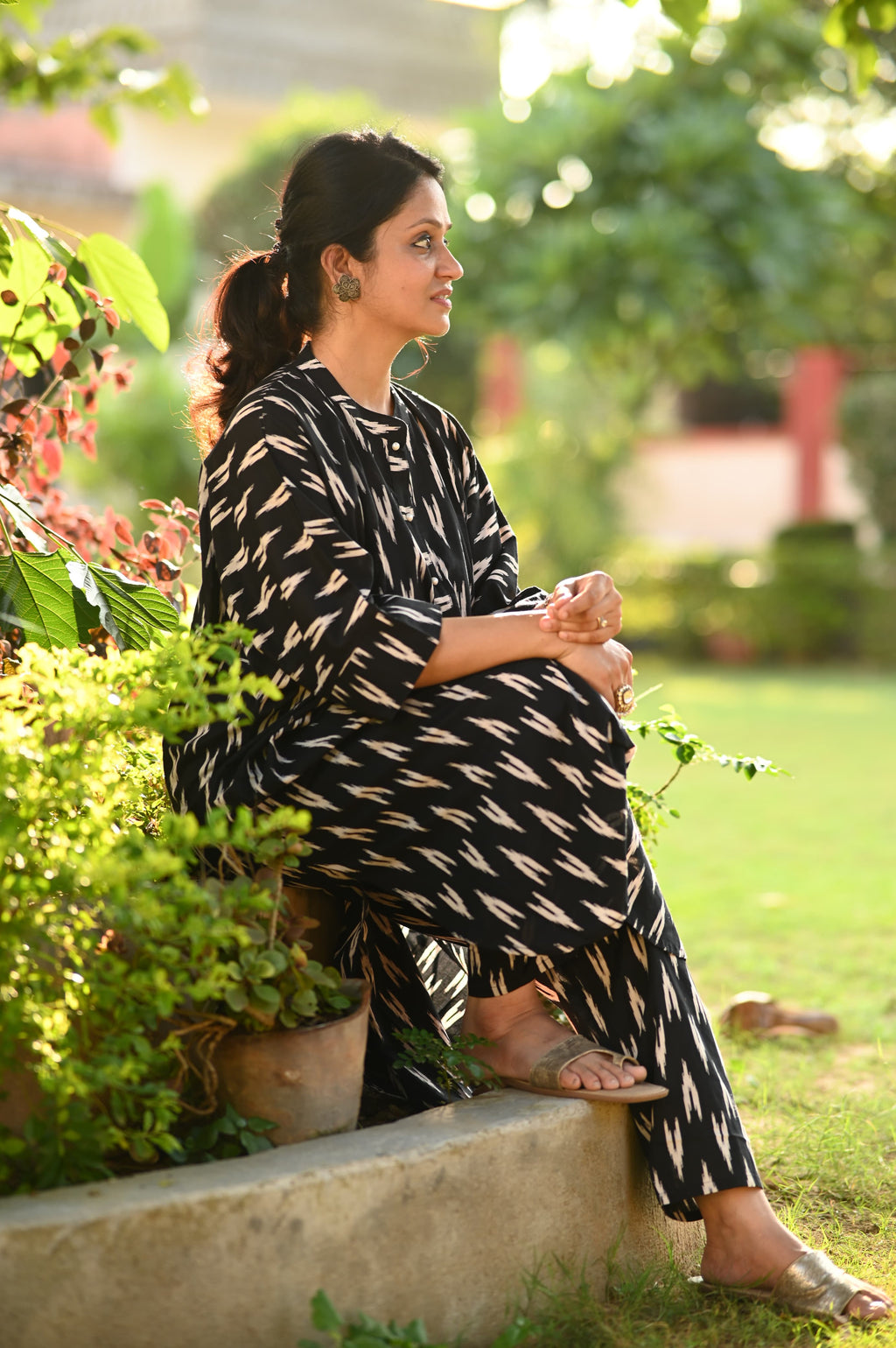 Black Ikkat Cotton Set