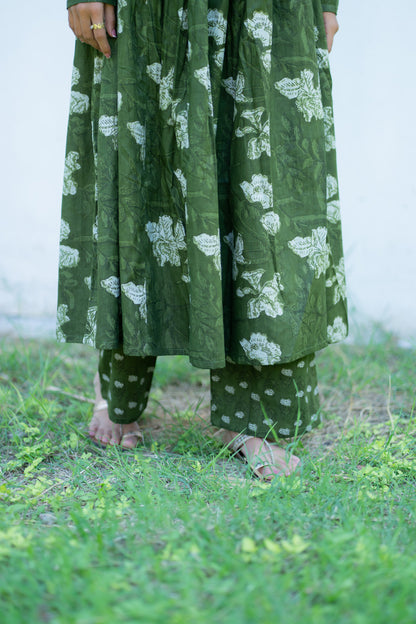 Sanjana suit set - anarkali hem and matching printed pant